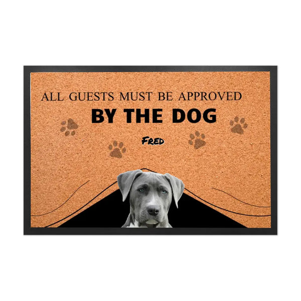 שטיח כניסה עם תמונה של הכלב שלכם - All guests must be approved - RA