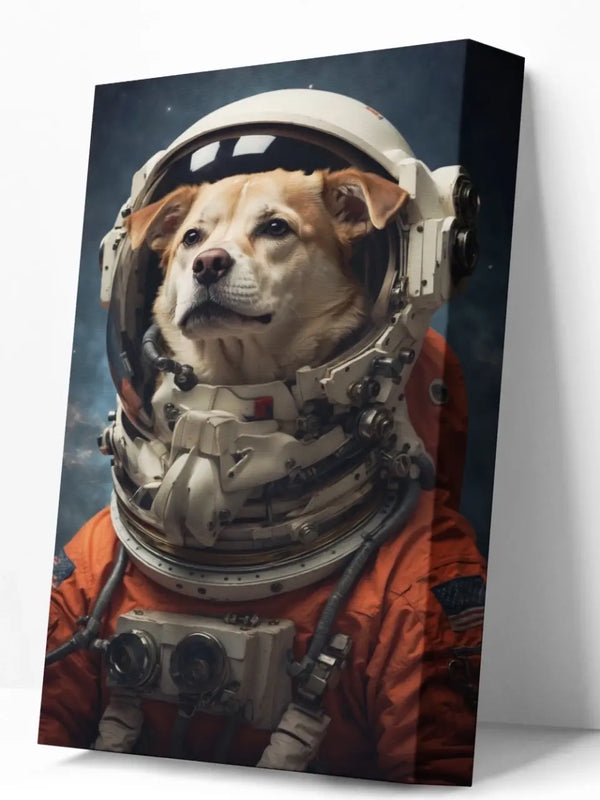 קנבס כלב בחלל - קנבס בהתאמה אישית עם הכלב - דיוקן של הכלב - דיוקן קנבס עם תמונה של כלב